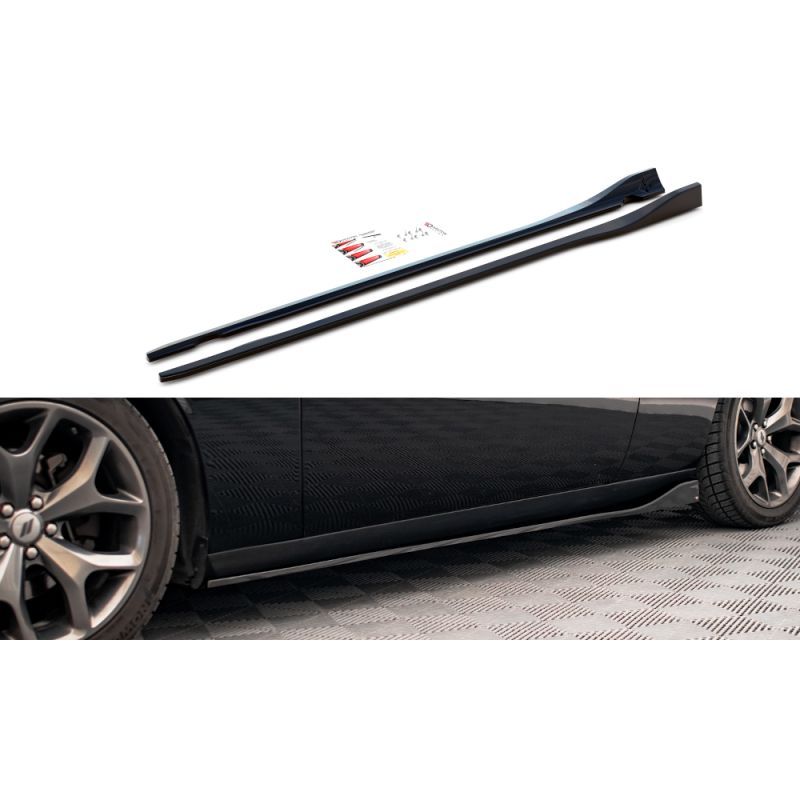 Maxton Side Skirts Diffusers Dodge Challenger RT Mk3 Facelift Gloss Black, Nouveaux produits maxton-design