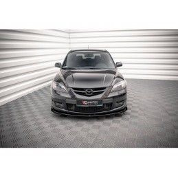 Maxton Street Pro Front Splitter V.1 + Flaps Mazda 3 MPS Mk1 Black-Red + Gloss Flaps, Nouveaux produits maxton-design