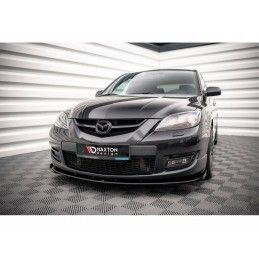 Maxton Street Pro Front Splitter V.1 + Flaps Mazda 3 MPS Mk1 Black-Red + Gloss Flaps, Nouveaux produits maxton-design