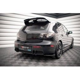 Maxton Street Pro Rear Side Splitters + Flaps Mazda 3 MPS Mk1 Black-Red + Gloss Flaps, Nouveaux produits maxton-design