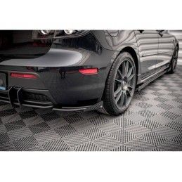 Maxton Street Pro Rear Side Splitters + Flaps Mazda 3 MPS Mk1 Black-Red + Gloss Flaps, Nouveaux produits maxton-design