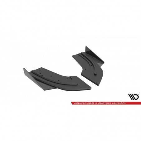 Maxton Street Pro Rear Side Splitters + Flaps Mazda 3 MPS Mk1 Black-Red + Gloss Flaps, Nouveaux produits maxton-design