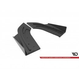 Maxton Street Pro Rear Side Splitters + Flaps Mazda 3 MPS Mk1 Black-Red + Gloss Flaps, Nouveaux produits maxton-design