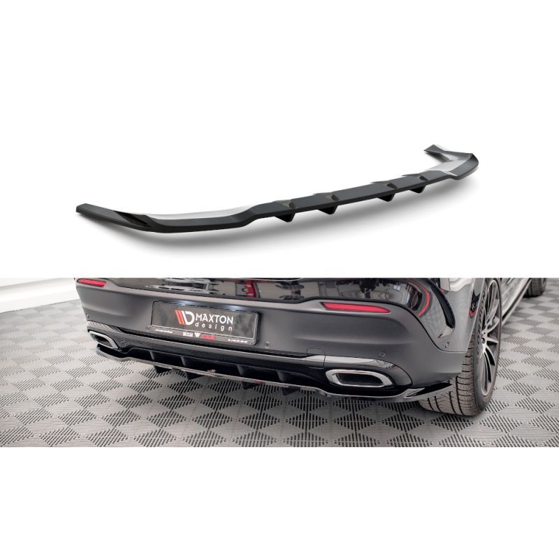 Maxton Central Rear Splitter (with vertical bars) Mercedes-Benz GLE Coupe AMG-Line C167 Gloss Black, Nouveaux produits maxton-de