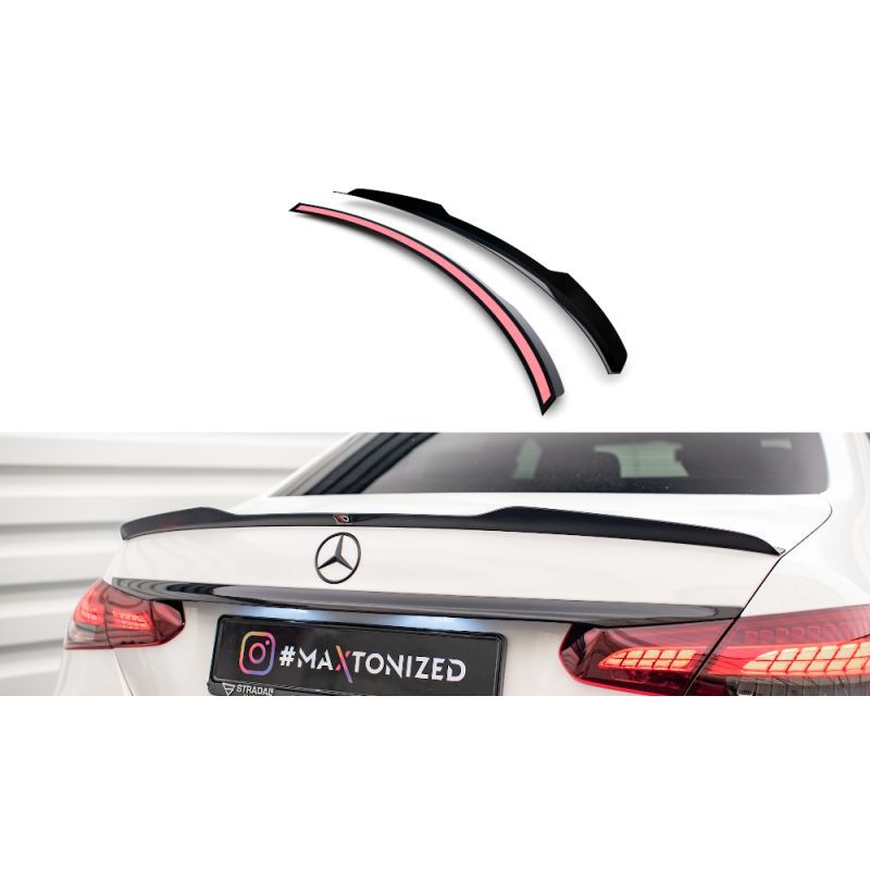 Maxton Spoiler Cap Mercedes-Benz E Sedan AMG-Line W213 Facelift Gloss Black, Nouveaux produits maxton-design