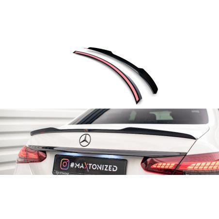 Maxton Spoiler Cap Mercedes-Benz E Sedan AMG-Line W213 Facelift Gloss Black, Nouveaux produits maxton-design