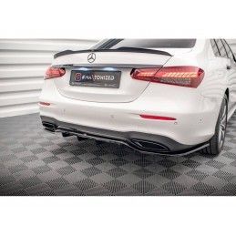 Maxton Central Rear Splitter (with vertical bars) Mercedes-Benz E AMG-Line W213 Facelift Carbon Look, Nouveaux produits maxton-d