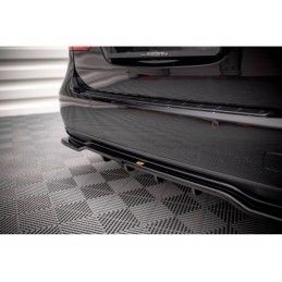 Maxton Central Rear Splitter (with vertical bars) Mercedes-Benz B W246 Facelift Gloss Black, Nouveaux produits maxton-design