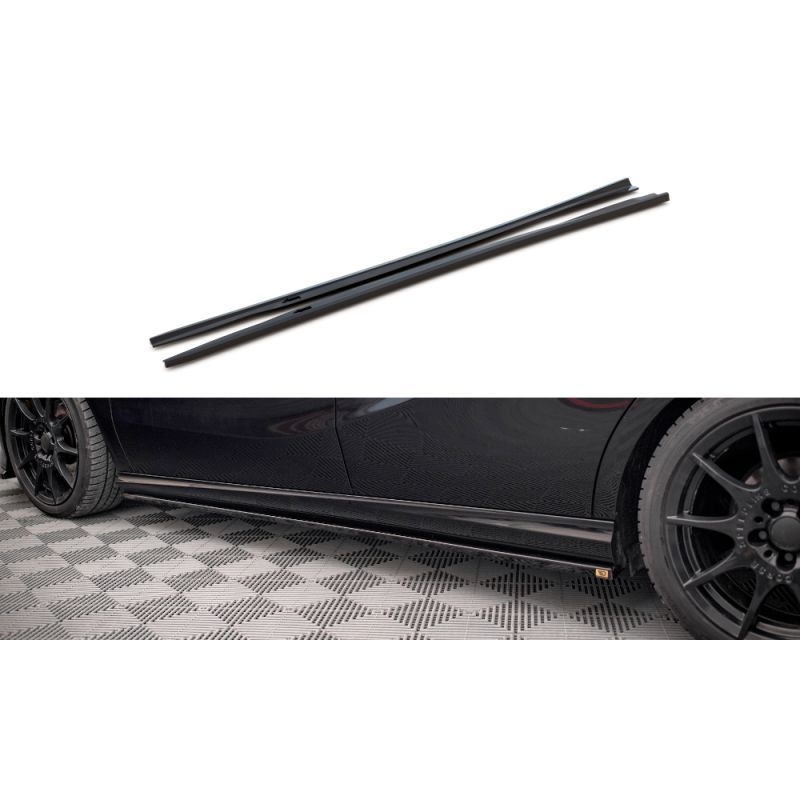 Maxton Side Skirts Diffusers Mercedes-Benz B W246 Facelift Gloss Black, Nouveaux produits maxton-design