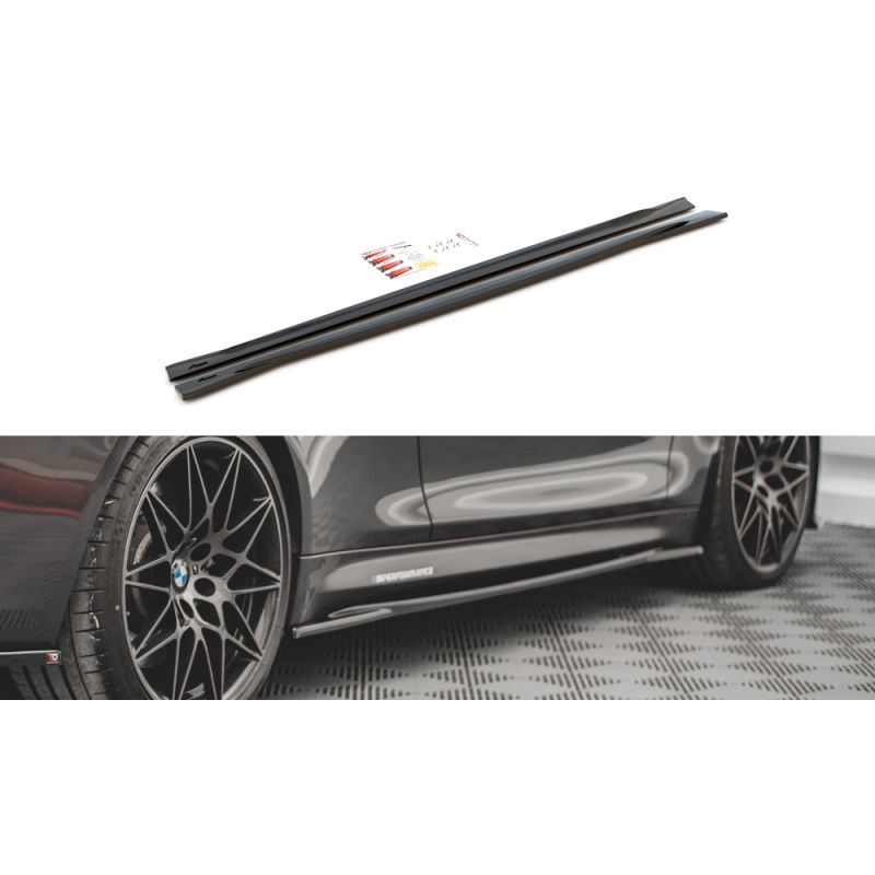 Maxton Side Skirts Diffusers BMW M4 F82 Gloss Black, Nouveaux produits maxton-design