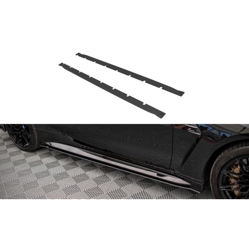 Maxton Street Pro Side Skirts Diffusers BMW M4 G82 Black, Nouveaux produits maxton-design