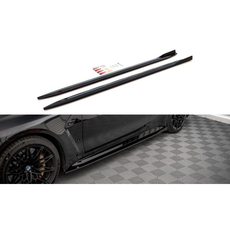 Maxton Side Skirts Diffusers V.1 BMW M4 G82 Gloss Black, Nouveaux produits maxton-design