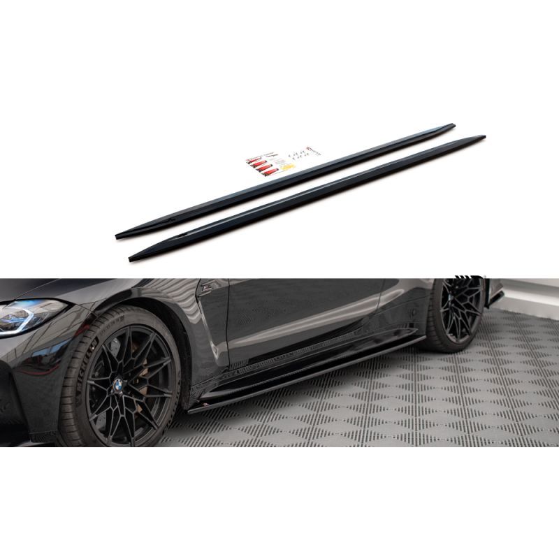 Maxton Side Skirts Diffusers V.2 BMW M4 G82 Gloss Black, Nouveaux produits maxton-design