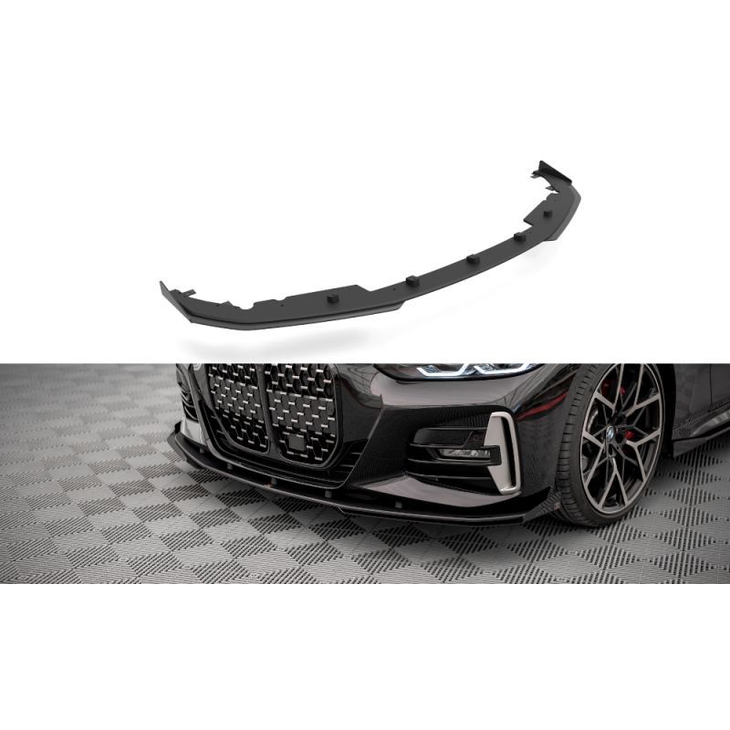 Maxton Street Pro Front Splitter + Flaps BMW 4 M-Pack G22 Black + Gloss Flaps, Nouveaux produits maxton-design