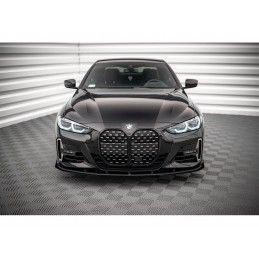 Maxton Street Pro Front Splitter + Flaps BMW 4 M-Pack G22 Black-Red + Gloss Flaps, Nouveaux produits maxton-design