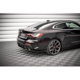 Maxton Street Pro Rear Side Splitters + Flaps BMW 4 M-Pack G22 Black + Gloss Flaps, Nouveaux produits maxton-design