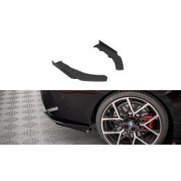 Maxton Street Pro Rear Side Splitters + Flaps BMW 4 M-Pack G22 Black-Red + Gloss Flaps, Nouveaux produits maxton-design