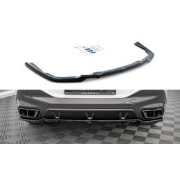 Maxton Central Rear Splitter (with vertical bars) V.1 BMW X6 M-Pack G06 Gloss Black, Nouveaux produits maxton-design