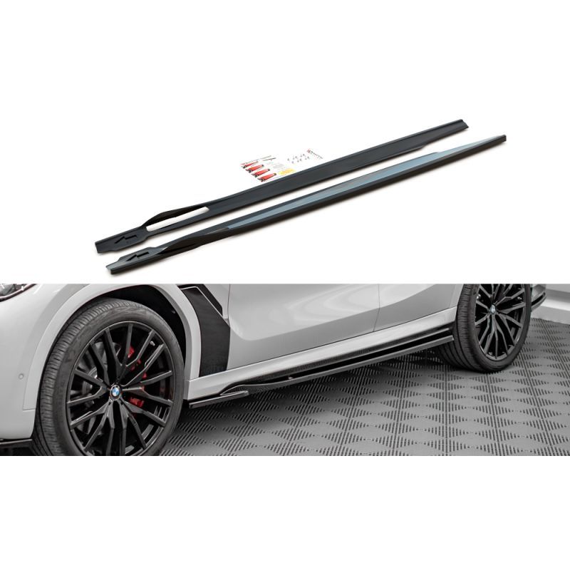 Maxton Side Skirts Diffusers BMW X6 M-Pack G06 Gloss Black, Nouveaux produits maxton-design