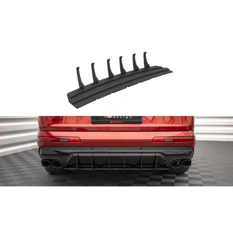 Maxton Street Pro Rear Diffuser Audi SQ7 /Q7 S-Line Mk2 (4M) Facelift Black-Red, Nouveaux produits maxton-design