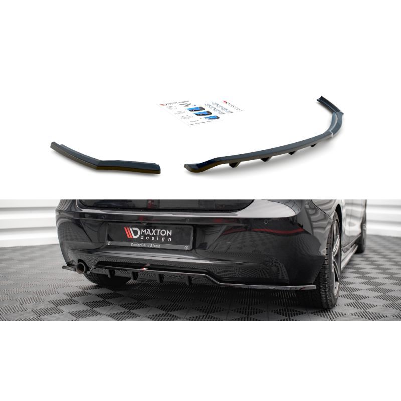 Maxton Central Rear Splitter (with vertical bars) BMW 1 F20 Gloss Black, Nouveaux produits maxton-design