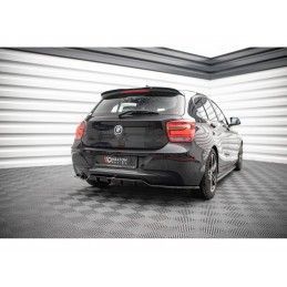 Maxton Central Rear Splitter (with vertical bars) BMW 1 F20 Gloss Black, Nouveaux produits maxton-design