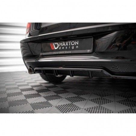 Maxton Central Rear Splitter (with vertical bars) BMW 1 F20 Gloss Black, Nouveaux produits maxton-design