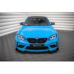 Maxton Street Pro Front Splitter V.1 + Flaps BMW M2 Competition F87 Black-Red + Gloss Flaps, Nouveaux produits maxton-design