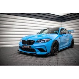 Maxton Street Pro Front Splitter V.1 + Flaps BMW M2 Competition F87 Black-Red + Gloss Flaps, Nouveaux produits maxton-design