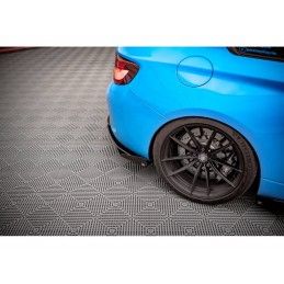 Maxton Street Pro Rear Side Splitters + Flaps BMW M2 F87 Black-Red + Gloss Flaps, Nouveaux produits maxton-design