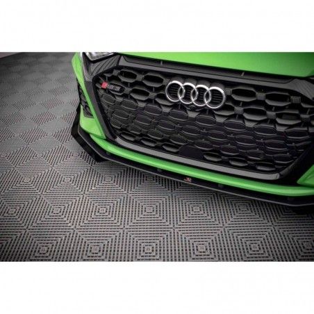 Maxton Street Pro Front Splitter V.1 + Flaps Audi RS3 8Y Black + Gloss Flaps, Nouveaux produits maxton-design