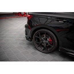 Maxton Street Pro Rear Side Splitters + Flaps Audi RS3 Sportback 8Y Black-Red + Gloss Flaps, Nouveaux produits maxton-design
