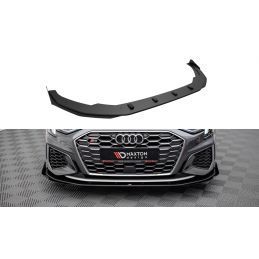 Maxton Street Pro Front Splitter V.1 + Flaps Audi S3 / A3 S-Line 8Y Black + Gloss Flaps, Nouveaux produits maxton-design