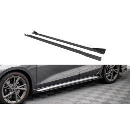 Maxton Street Pro Side Skirts Diffusers + Flaps Audi S3 / A3 S-Line 8Y Black + Gloss Flaps, Nouveaux produits maxton-design