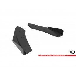 Maxton Street Pro Rear Side Splitters + Flaps Audi S3 Sedan 8Y Black-Red + Gloss Flaps, Nouveaux produits maxton-design
