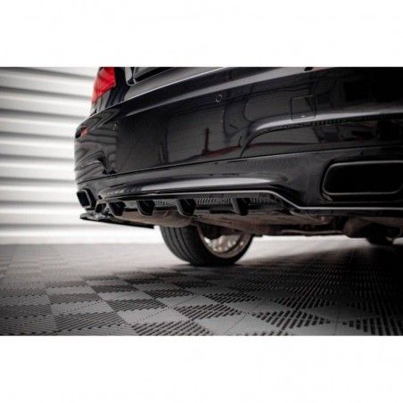 Maxton Central Rear Splitter (with vertical bars) BMW 7 M-Pack F01 Gloss Black, Nouveaux produits maxton-design