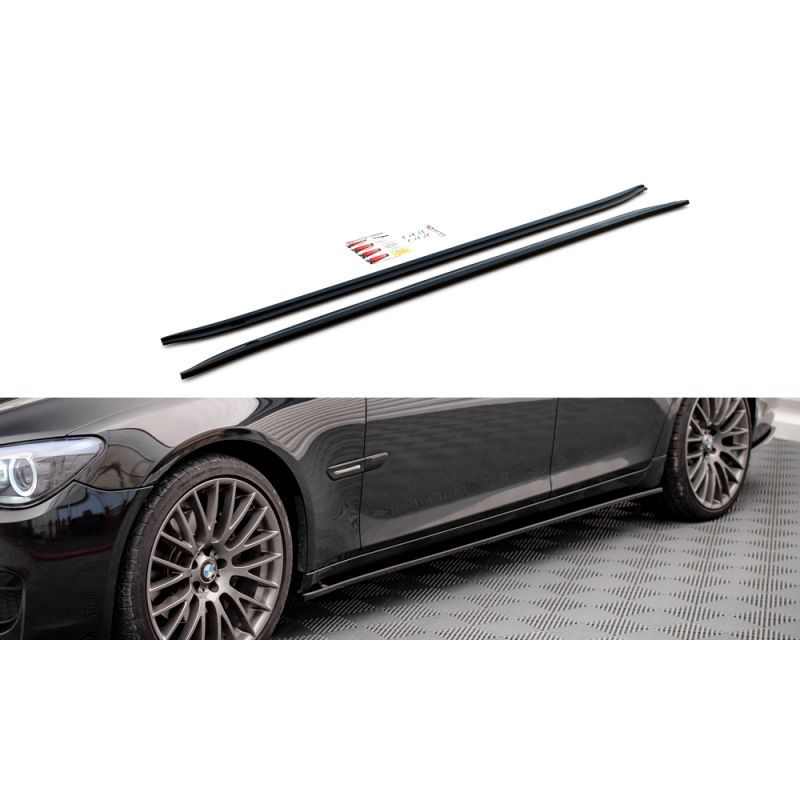 Maxton Side Skirts Diffusers BMW 7 M-Pack F01 Gloss Black, Nouveaux produits maxton-design