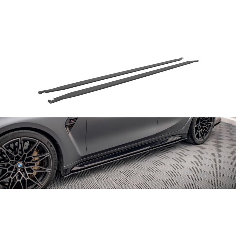 Maxton Street Pro Side Skirts Diffusers BMW M3 G80 Black, Nouveaux produits maxton-design