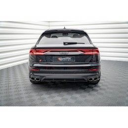 Maxton Central Rear Splitter (with vertical bars) Audi SQ8 Mk1 Gloss Black, Nouveaux produits maxton-design