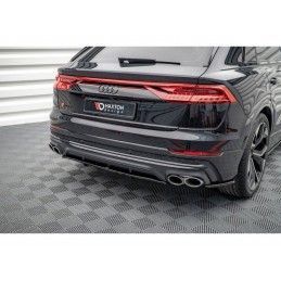 Maxton Central Rear Splitter (with vertical bars) Audi SQ8 Mk1 Gloss Black, Nouveaux produits maxton-design