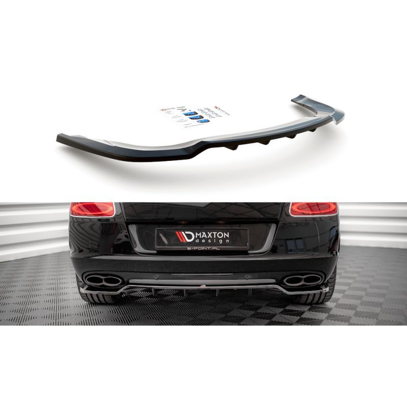 Maxton Central Rear Splitter (with vertical bars) Bentley Continental GT V8 S Mk2 Gloss Black, Nouveaux produits maxton-design