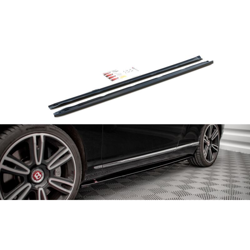 Maxton Side Skirts Diffusers Bentley Continental GT V8 S Mk2 Gloss Black, Nouveaux produits maxton-design