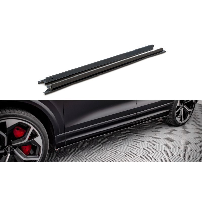 Maxton Side Skirts Diffusers Audi RSQ8 Mk1 Gloss Black, Nouveaux produits maxton-design