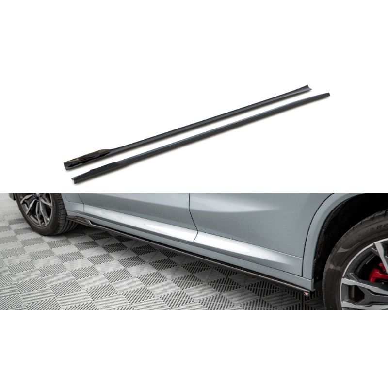 Maxton Side Skirts Diffusers BMW X4 M-Pack G02 Facelift Gloss Black, Nouveaux produits maxton-design