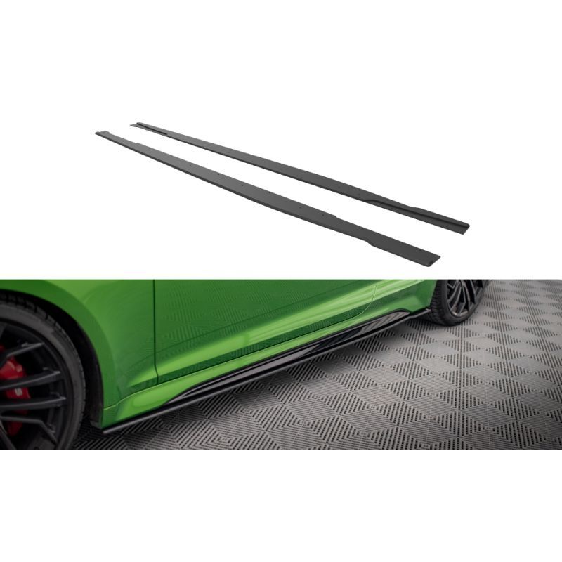 Maxton Street Pro Side Skirts Diffusers Audi RS5 Coupe F5 Facelift Black, Nouveaux produits maxton-design