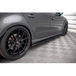 Maxton Street Pro Side Skirts Diffusers Audi S3 Sportback 8V Facelift Black, Nouveaux produits maxton-design