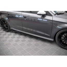 Maxton Side Skirts Diffusers Audi S3 Sportback 8V Facelift Gloss Black, Nouveaux produits maxton-design