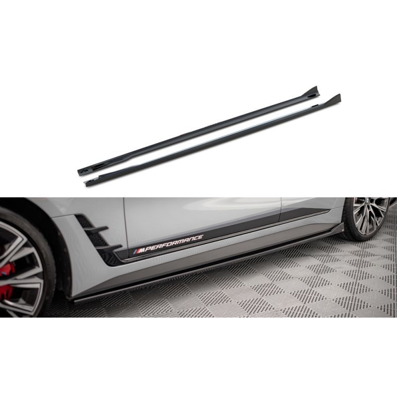 Maxton Side Skirts Diffusers V.2 BMW 4 Gran Coupe M-Pack G26 Gloss Black, Nouveaux produits maxton-design