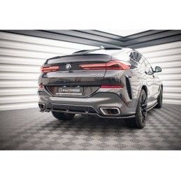 Maxton Central Rear Splitter (with vertical bars) V.3 BMW X6 M-Pack G06 Gloss Black, Nouveaux produits maxton-design