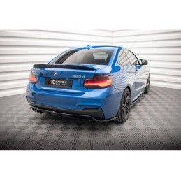 Maxton Central Rear Splitter (with vertical bars) BMW 2 M-Pack F22 Gloss Black, Nouveaux produits maxton-design